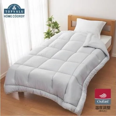 ホームコーディ　カバーのいらない温度調整掛けふとん　シングルロング　　グレー イオンリテール 家具