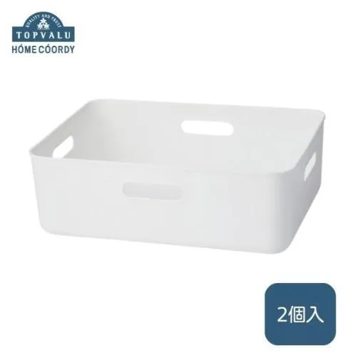 ホームコーディ　やわらか収納ボックスレギュラー浅型　ホワイト　2個入 イオンリテール 家具