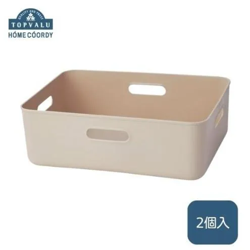 ホームコーディ　やわらか収納ボックスレギュラー浅型　グレージュ　2個入 イオンリテール 家具