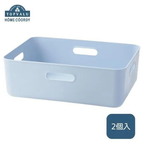 ホームコーディ　やわらか収納ボックスレギュラー浅型　ブルー　2個入 イオンリテール 家具