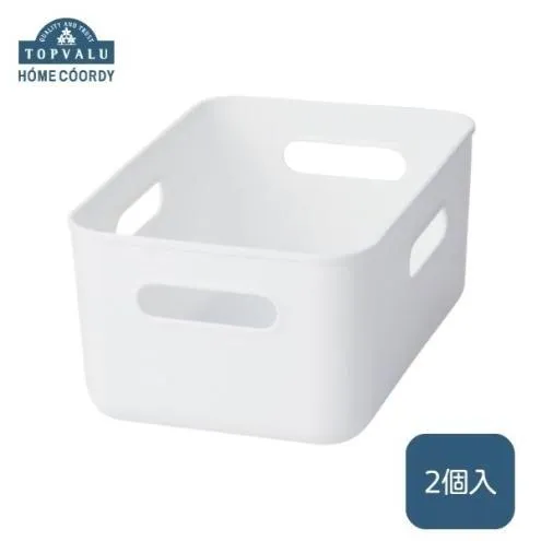 ホームコーディ　やわらか収納ボックスハーフ　浅型　ホワイト　2個入 イオンリテール 家具