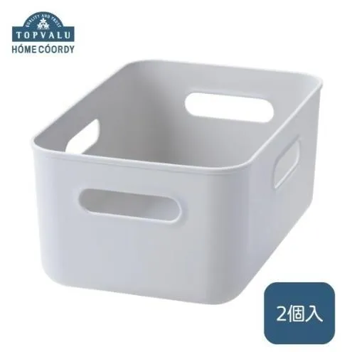 ホームコーディ　やわらか収納ボックスハーフ　浅型　グレー　2個入 イオンリテール 家具