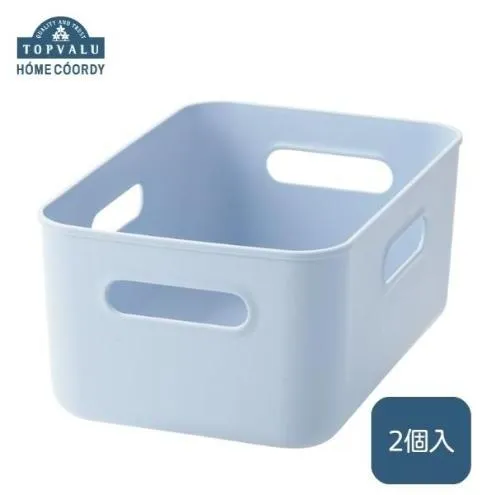 ホームコーディ　やわらか収納ボックスハーフ　浅型　ブルー　2個入 イオンリテール 家具