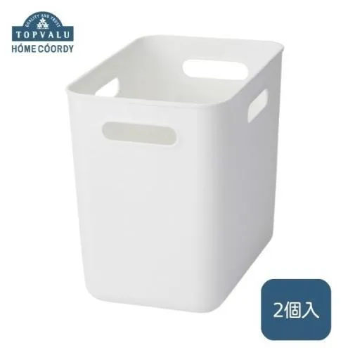 ホームコーディ　やわらか収納ボックスハーフ　深型　ホワイト　2個入 イオンリテール 家具