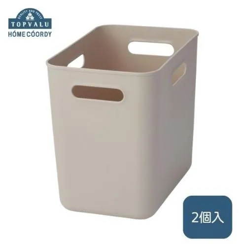 ホームコーディ　やわらか収納ボックスハーフ　深型　グレージュ　2個入 イオンリテール 家具