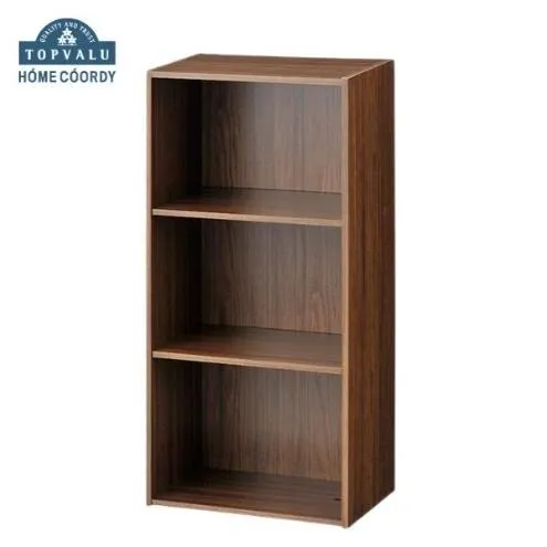 ホームコーディ　積み重ねできるカラーボックス 3段　ブラウン イオンリテール 家具