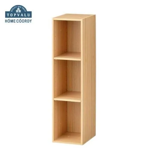 ホームコーディ　積み重ねできるカラーボックス スリム3段　ナチュラル イオンリテール 家具