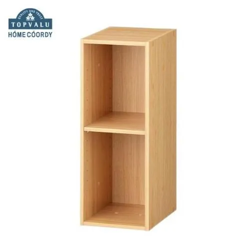 ホームコーディ　積み重ねできるカラーボックス スリム2段　ナチュラル イオンリテール 家具