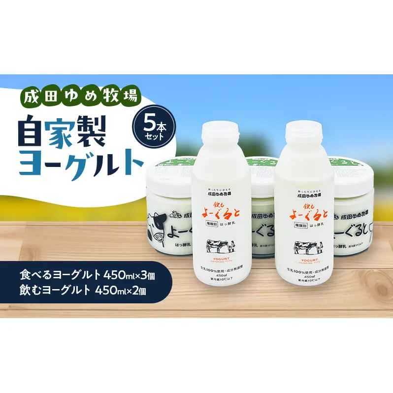 自家製ヨーグルト5本セット 乳製品 食べるヨーグルト 飲むヨーグルト