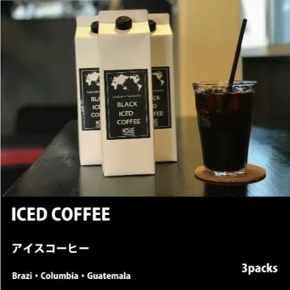 ICED COFFEE リキッドアイスコーヒー1L×3Packs 飲料類 珈琲 