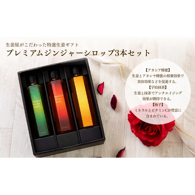 プレミアムジンジャーシロップ3本セット 飲料類 果汁飲料 ジュース 加工食品 生姜シロップ 