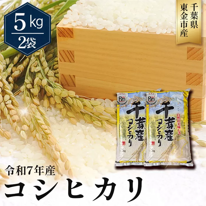 No.347 令和7年産 コシヒカリ5kg×2袋（千葉県東金市産）