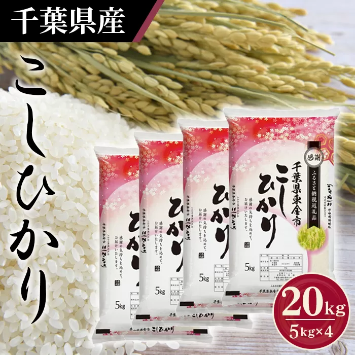 No.162 令和6年産 千葉県産コシヒカリ5kg×4袋
