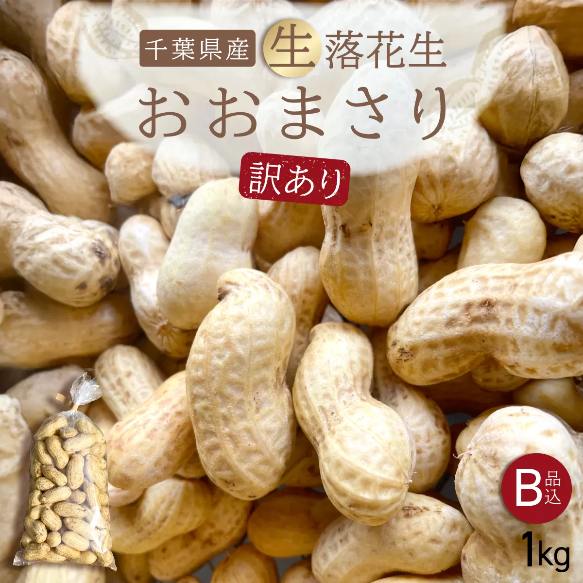 【先行受付・9月上旬より順次発送！】【訳あり】おおまさり 生落花生 1kg ／ふるさと納税 落花生 生 生落花生 おおまさり 生おおまさり B品 訳あり 訳アリ 大粒 希少 旬 季節限定 ふっくら 柔らか ほくほく 甘い 塩ゆで 千葉県 山武市 SMAH011