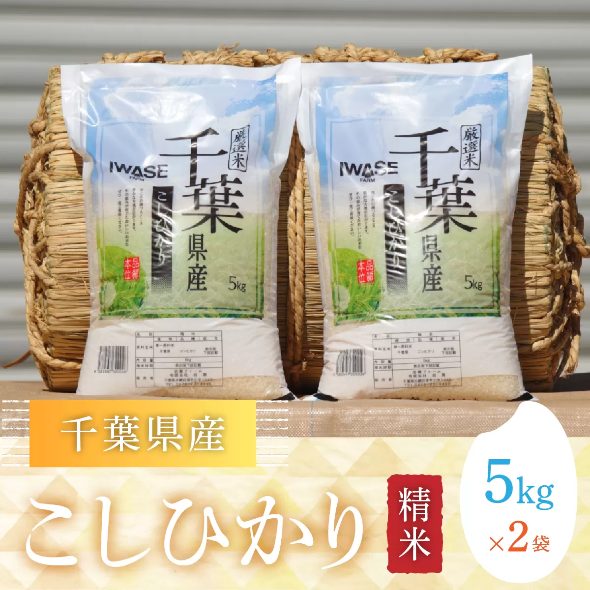 令和6年産 千葉県産コシヒカリ(精米)10kg[5kg×2袋] G001