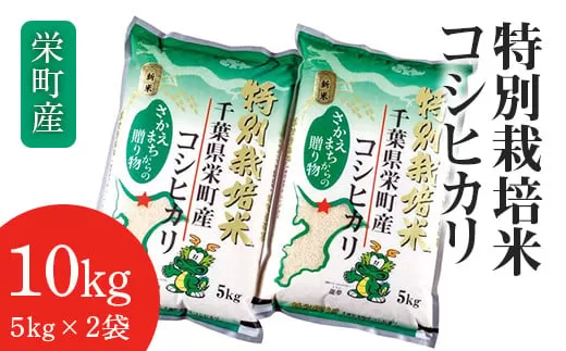 令和7年産米（数量限定）栄町産 特別栽培米 コシヒカリ10kg（5kg袋×2） ちば緑耕舎｜令和7年産 白米 新米 精米 お米 コメ ごはん お弁当 おにぎり 人気 おすすめ ※沖縄・離島への配送不可 ※2025年10月上旬頃より順次発送予定 26-1