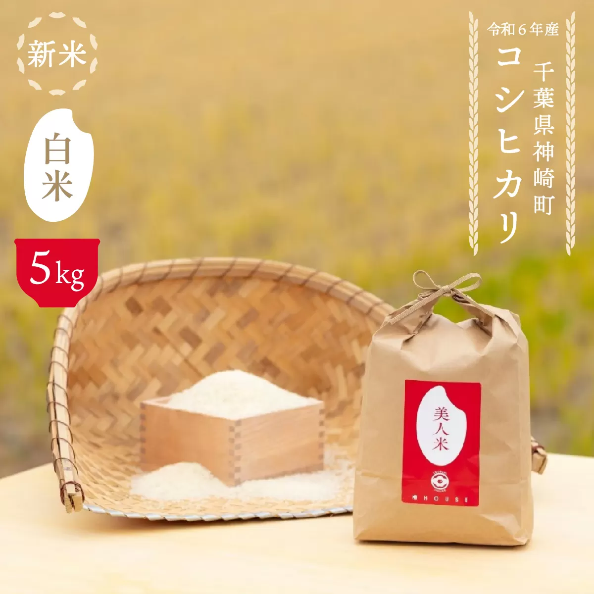 【美人米】白米5kg 千葉県神崎町産[002-a003]【千葉県 神崎町 ふるさと納税】