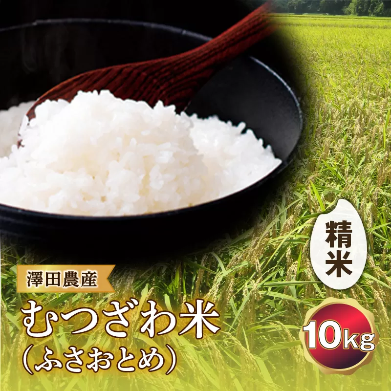 令和5年産米 むつざわ米（ふさおとめ）精米 10kg 澤田農産 F21G-166