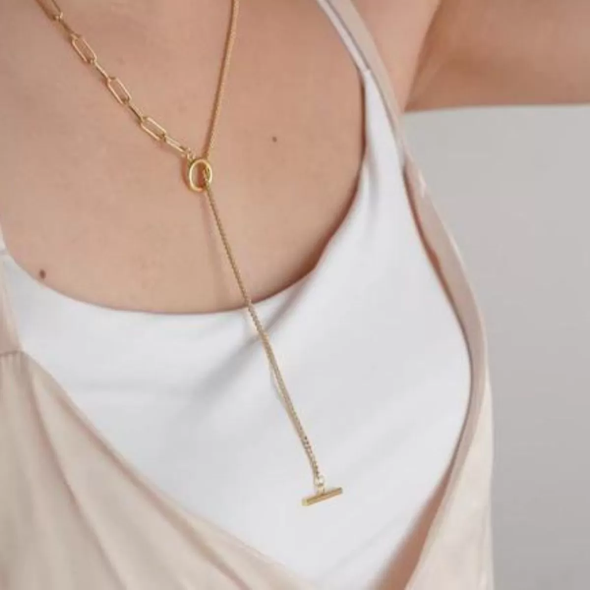 [Cherieオリジナルネックレス]shine through necklace (curve)