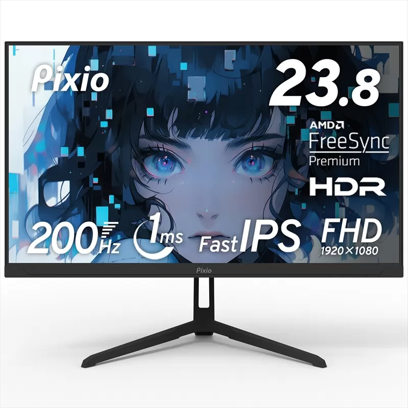 Pixio ゲーミングモニター 23.8インチ FHD 200Hz IPS ブラック/黒 PX248WAVE【 神奈川県 小田原市 】