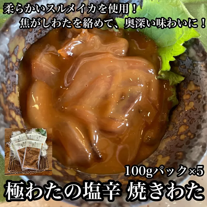 極わた塩辛 小パック 5パック【 惣菜 いかの塩辛 するめいか 珍味 おつまみ お取り寄せ 御中元 お中元 お歳暮 父の日 母の日 贈り物 日本酒 焼酎】【家庭用 自宅用 贈答品 贈答用 ギフト 神奈川県 小田原市 】