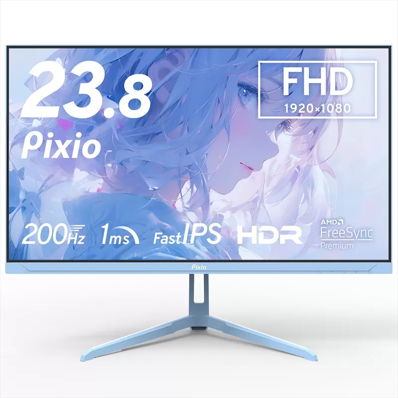 Pixio ゲーミングモニター 23.8インチ FHD 200Hz IPS ブルー/水色 PX248WAVEB【 神奈川県 小田原市 】
