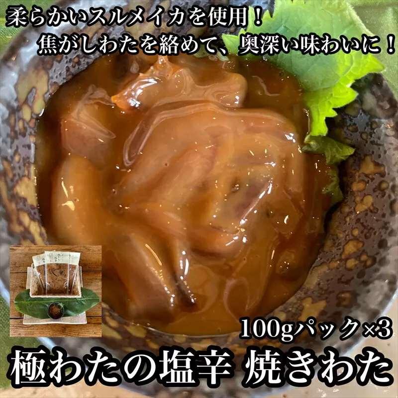 極わた塩辛 小パック 3パック【 惣菜 いかの塩辛 するめいか 珍味 おつまみ お取り寄せ 御中元 お中元 お歳暮 父の日 母の日 贈り物 日本酒 焼酎】【家庭用 自宅用 贈答品 贈答用 ギフト 神奈川県 小田原市 】