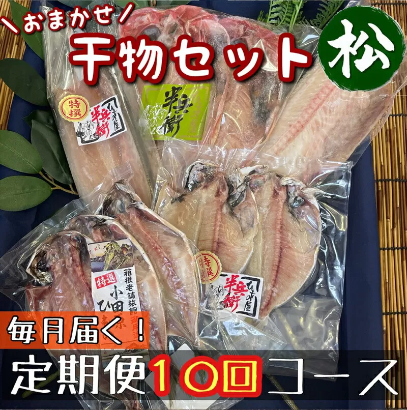 【毎月定期便10回】厳選！小田原の旬の干物セット 松【 まぐろや 神奈川県小田原市 】