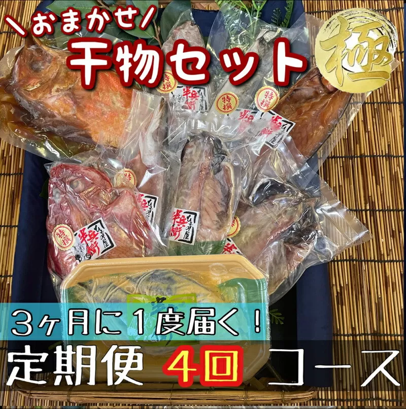【3ヶ月に1回定期便4回】厳選！小田原の旬の干物セット 極【 まぐろや 神奈川県小田原市 】