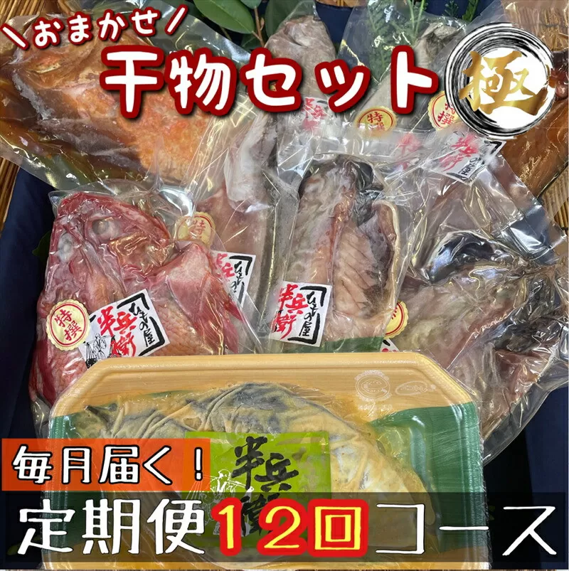 【毎月定期便12回】厳選！小田原の旬の干物セット 極【 まぐろや 神奈川県小田原市 】