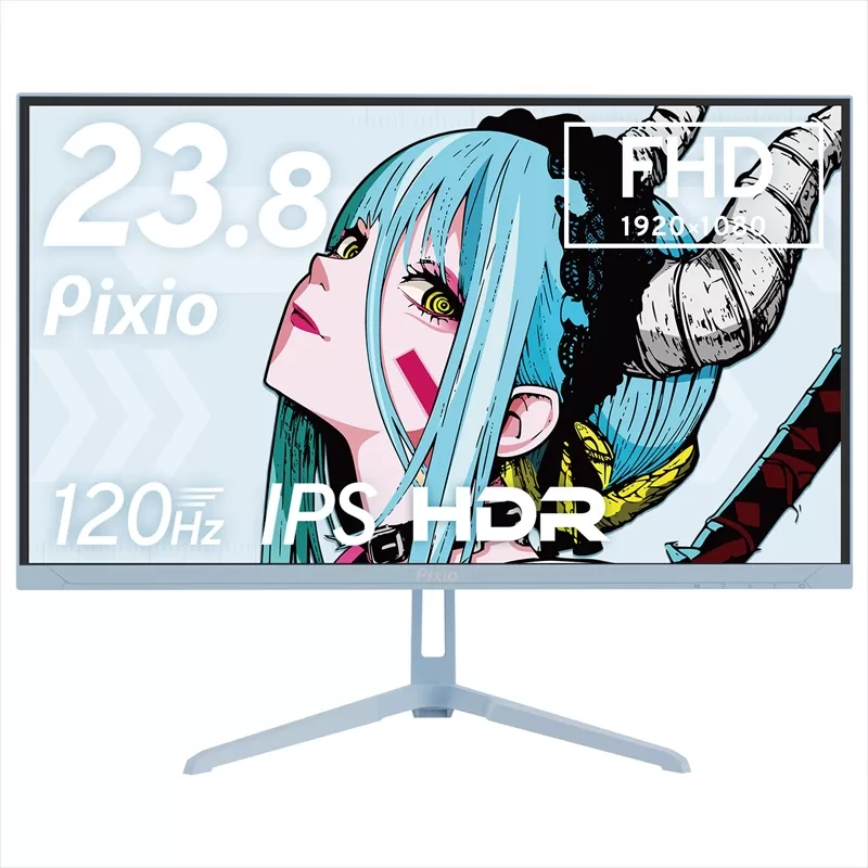 Pixio ゲーミングモニター 23.8インチ FHD 120Hz IPS ブルー/水色 PX246WAVEB【 神奈川県 小田原市 】