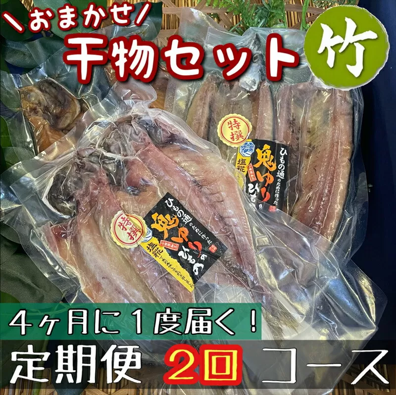 【4ヶ月に1回定期便2回】厳選！小田原の旬の干物セット 竹【 まぐろや 神奈川県小田原市 】