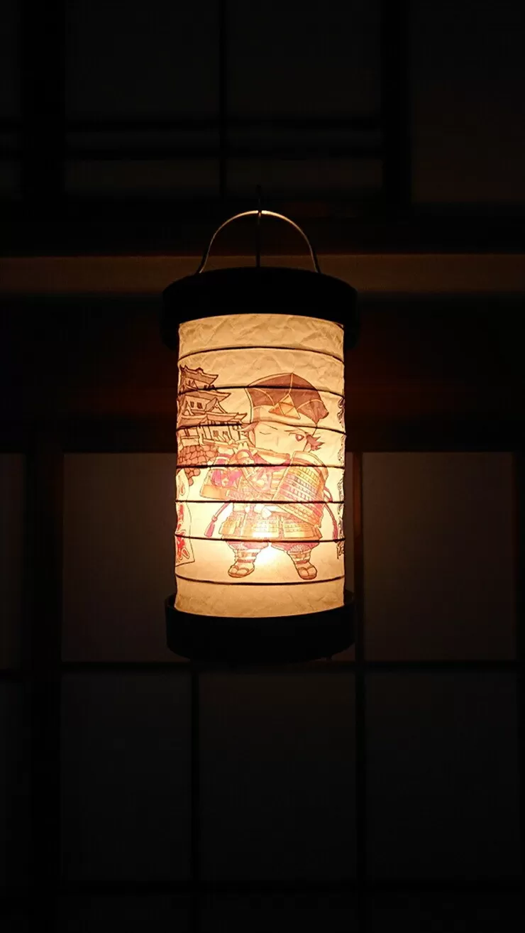 ゆらぎLEDちょうちん　北条氏照（八王子城主）【ゆらぎ 提灯 ちょうちん LED電球 和紙 やわらかい灯り 最新技術 ゆらぐＬＥＤ電球 炎のよう 小田原型ちょうちん リアルキャンドルLEDランプ 神奈川県 小田原市 】