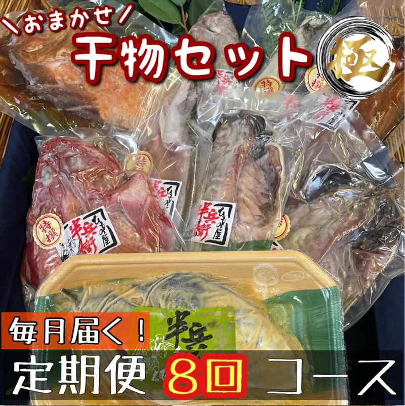 【毎月定期便8回】厳選！小田原の旬の干物セット 極【 まぐろや 神奈川県小田原市 】