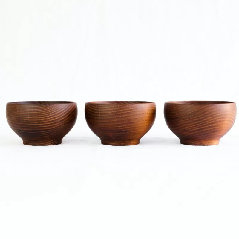 めいぼく椀テッラ中 ブナ　3客セット【お椀 めいぼく椀テッラ φ11.5×6.8cm 手作り ウレタン塗装 国産天然木 おしゃれ プレゼント 記念 お祝い 夫婦 神奈川県 小田原市 】