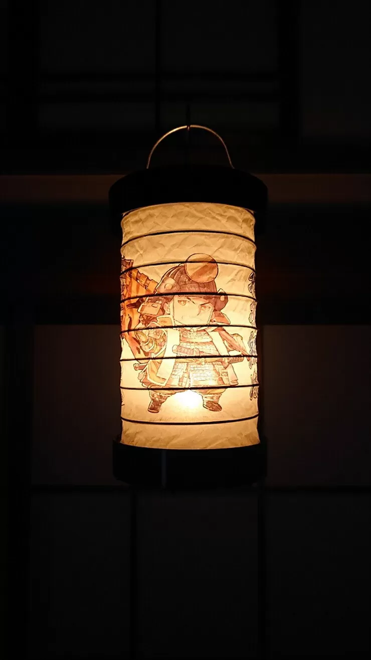 ゆらぎLEDちょうちん　北条綱成（玉縄城主）【ゆらぎ 提灯 ちょうちん LED電球 和紙 やわらかい灯り 最新技術 ゆらぐＬＥＤ電球 炎のよう 小田原型ちょうちん リアルキャンドルLEDランプ 神奈川県 小田原市 】