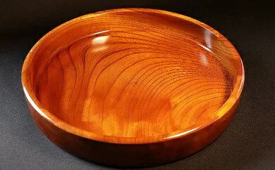 小田原漆器　９寸茶盆【漆塗り 国産天然木 おしゃれ プレゼント 記念 お祝い ふっくらとしたデザイン 木製食器 日用品 キッチン用品 木製 直径264mm×高さ42mm 小田原漆器 神奈川県 小田原市 】