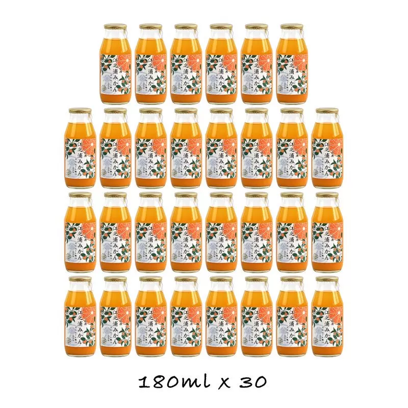 【定期便 3回】 小田原産江之浦みかん１００％ストレートジュース１８０ml３０本
