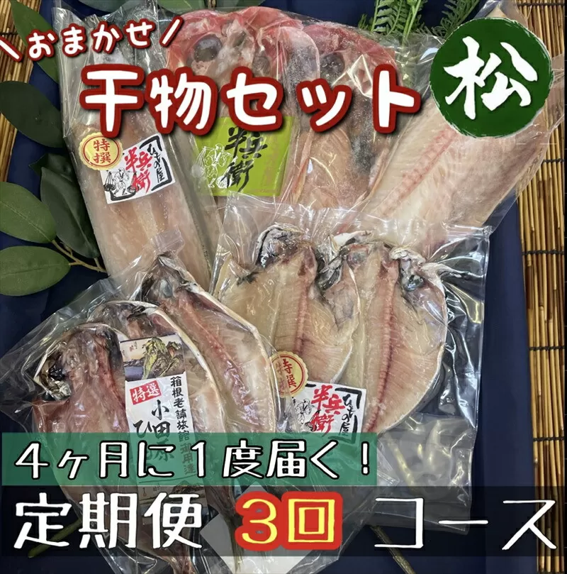 【4ヶ月に1回定期便3回】厳選！小田原の旬の干物セット 松【 まぐろや 神奈川県小田原市 】