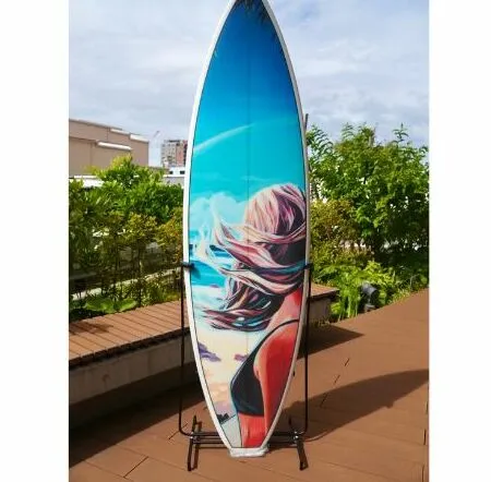 【完全オーダーメイド】サーフボード（ショート）　シェイパー藤沢譲二氏によるフルハンドメイド　デザインはハワイの人気アーティスト、クリスティ・シン氏の作品の中から選択　フリュードパワー・サーフクラフト 
