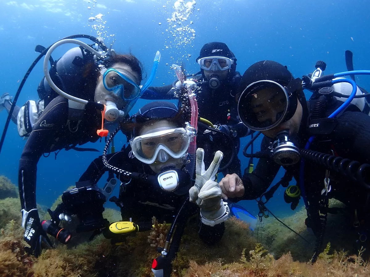 三浦半島城ケ島の海で体験ダイビング
