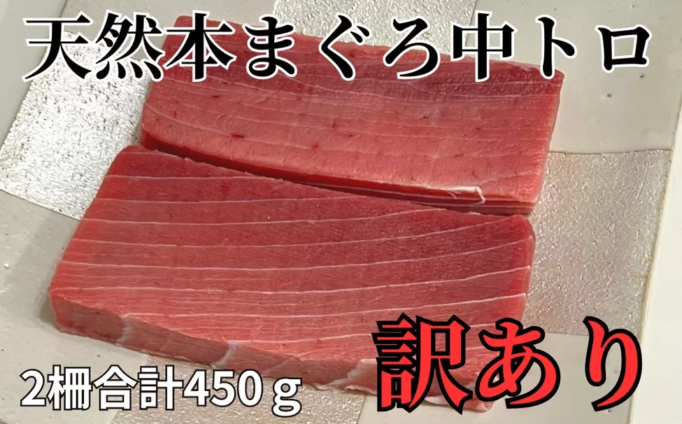 天然本鮪 中トロサク（訳アリ）2柵