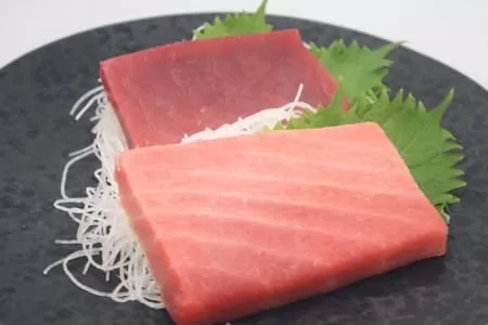 【お正月用F】天然目鉢鮪中とろ3柵・赤身2柵＜A3～A4ランク＞（2025年12月30日にお届け）