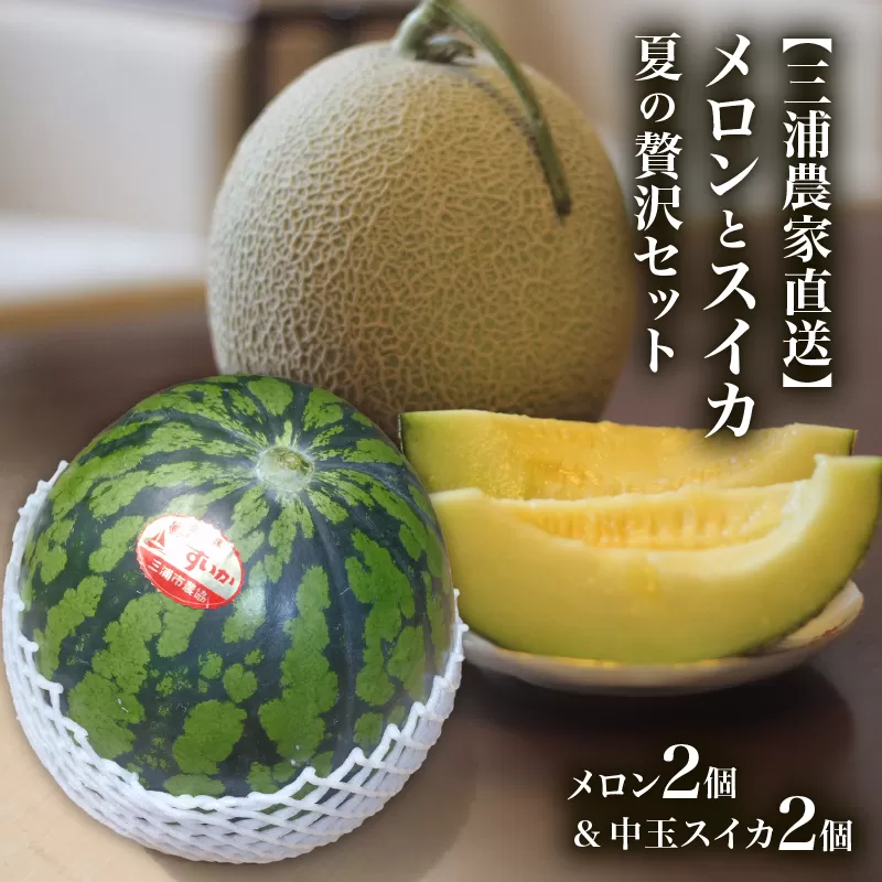 【三浦農家直送】メロンとスイカ夏の贅沢セット