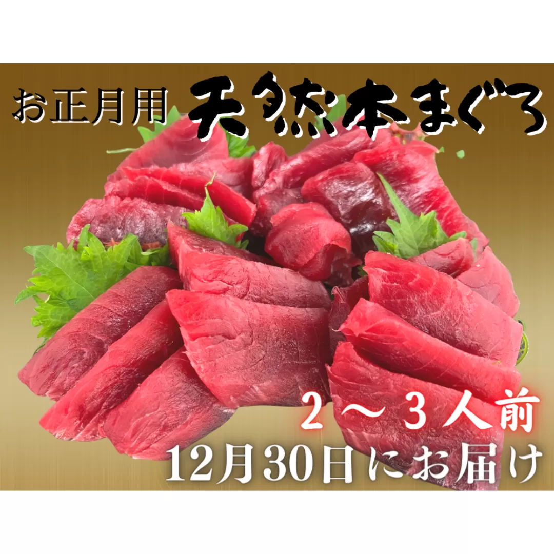 【お正月用】本まぐろ赤身2柵（2025年12月30日にお届け）2～3人前