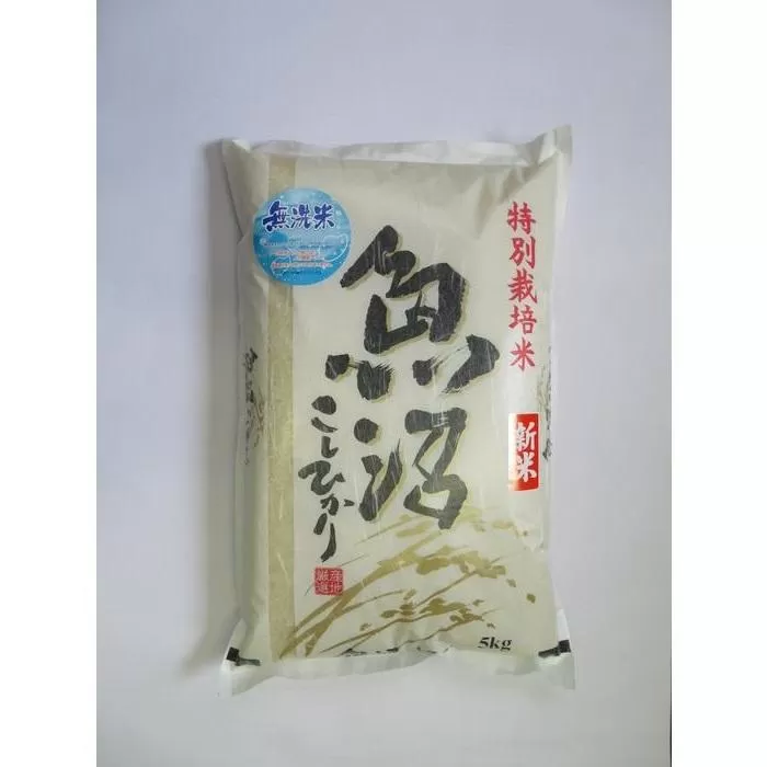 令和7年産先行予約　無洗米　魚沼産コシヒカリ特別栽培米　5kg
