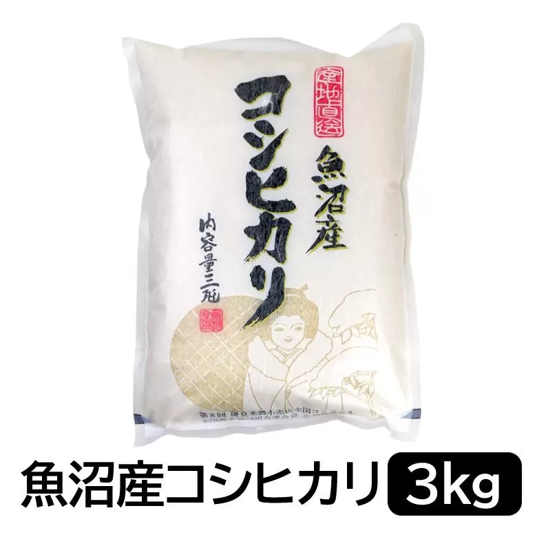 【令和7年産】お米マイスター厳選！魚沼産コシヒカリ　3kg