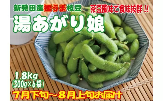根強い人気の枝豆！ 湯あがり娘 1.8kg【 先行予約 予約 茶豆 枝豆 新潟産 湯あがり娘 1.8kg 数量限定 C15_01 】