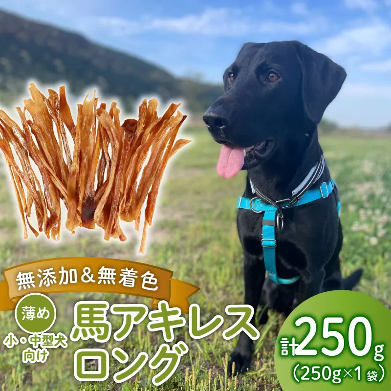 ドッグフード 馬アキレスロング 薄め 250g 1袋 【 馬 ドックフード アキレス ロング ペット おやつ ペット用品 犬用 無添加 無着色 安心 安全 自然食品  ケーティーコモディティ KT 新潟県 新発田市 KT014 】