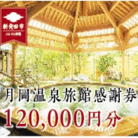 月岡温泉旅館感謝券(120,000円分)  【 温泉 旅行 感謝券 旅行券 宿泊券 利用券 宿泊 ゴルフ A01_40 】